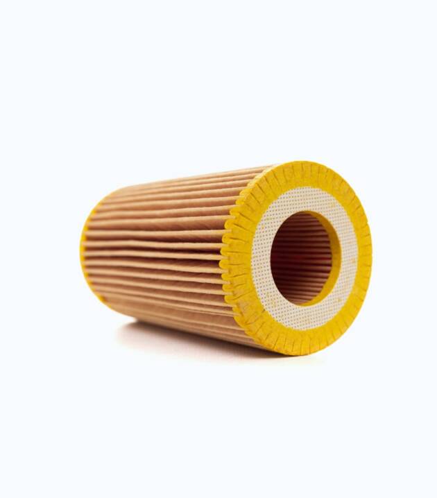 Round oil filter
